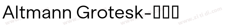 Altmann Grotesk字体转换